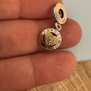 Pandora Gold and Silver Heart Charm
